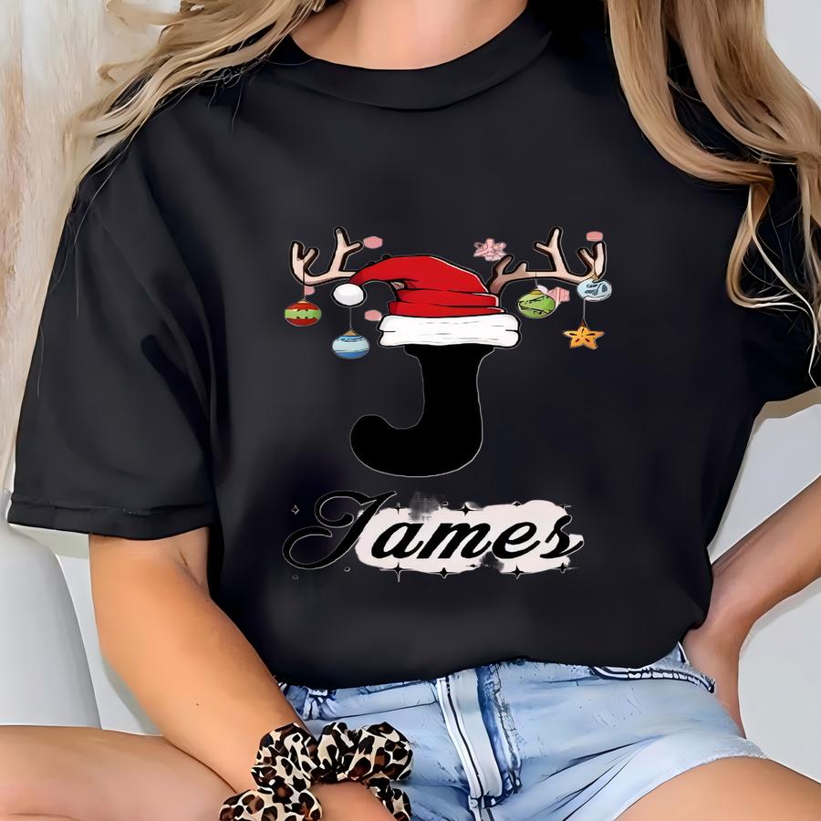 Monogrammed Family Christmas Shirt, Personalized Christmas Family Shirt,family Christmas Shirt,christmas Gift, Custom Gift,christmas Tshırt T-shirt