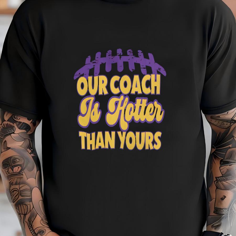 Our Is Hotter Than Yours Tee, Minnesota Football Retro Shopping, Kevin O'connell Durable Reusable Shopper, Viking Fan Gift T-shirt