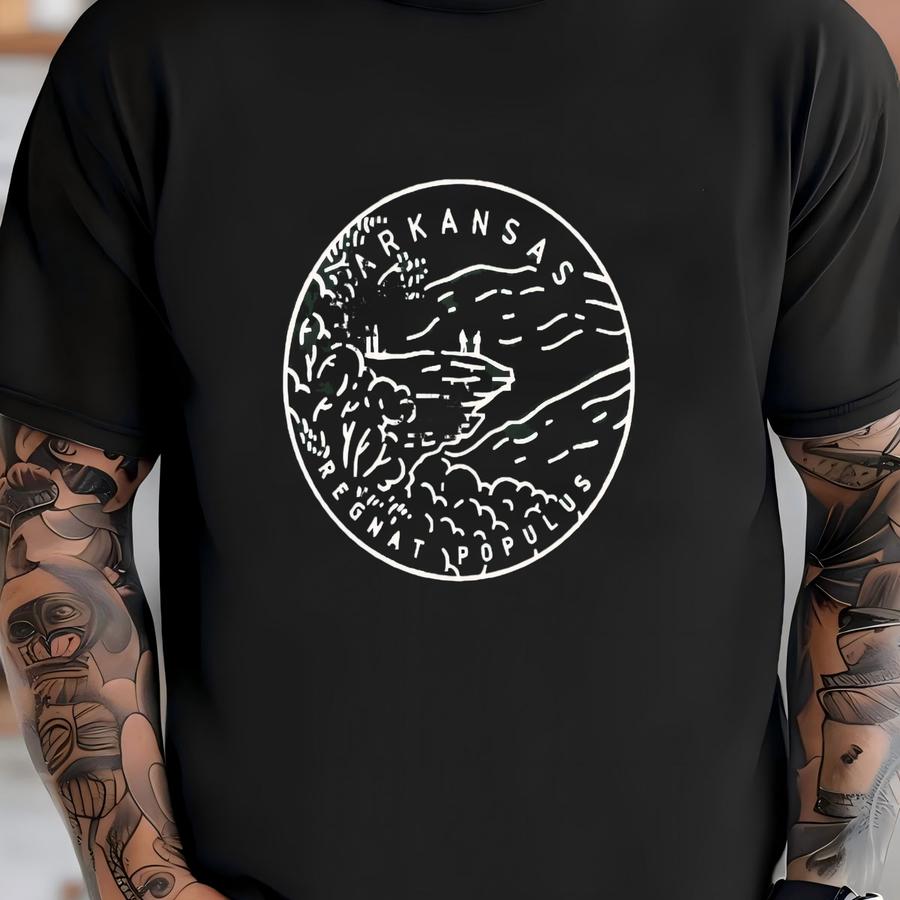 Arkansas Back Print Shirt: State Souvenir Tee T-shirt