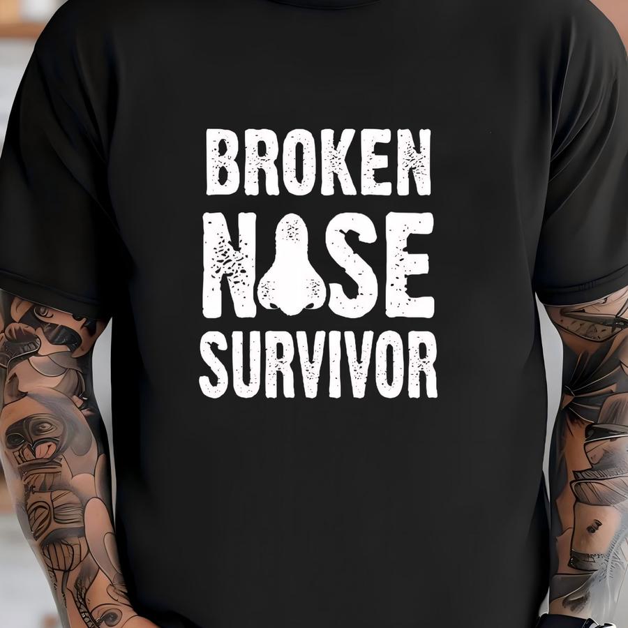 Broken Nose Survivor Hoodie, Women's Shirts, Men's Tees, Hoodies, Long Sve, Tank Top, Sweatshirts, Kids Shirt, Kids Hoodie, Toddler Tee T-shirt