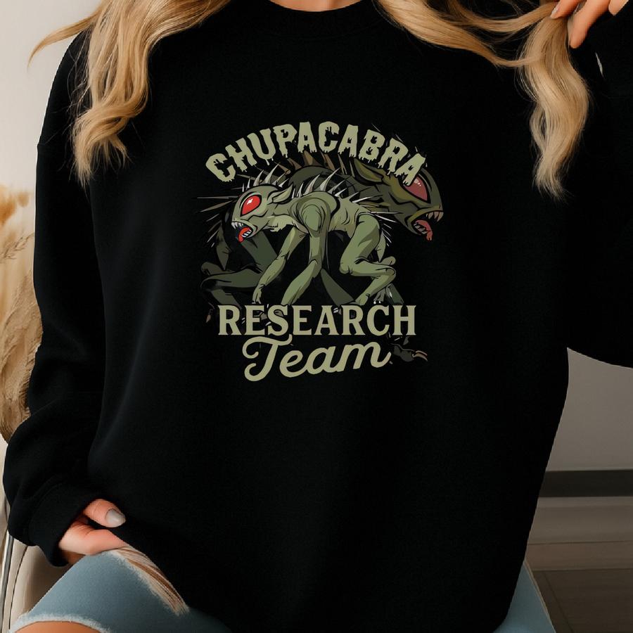 Chupacabra Research Team T-shirt, Hoodie, Womens Tees, Long Sve, Kids Tee, Toddler Shirt, Tank Top, Sweatshirt Sweatshirt