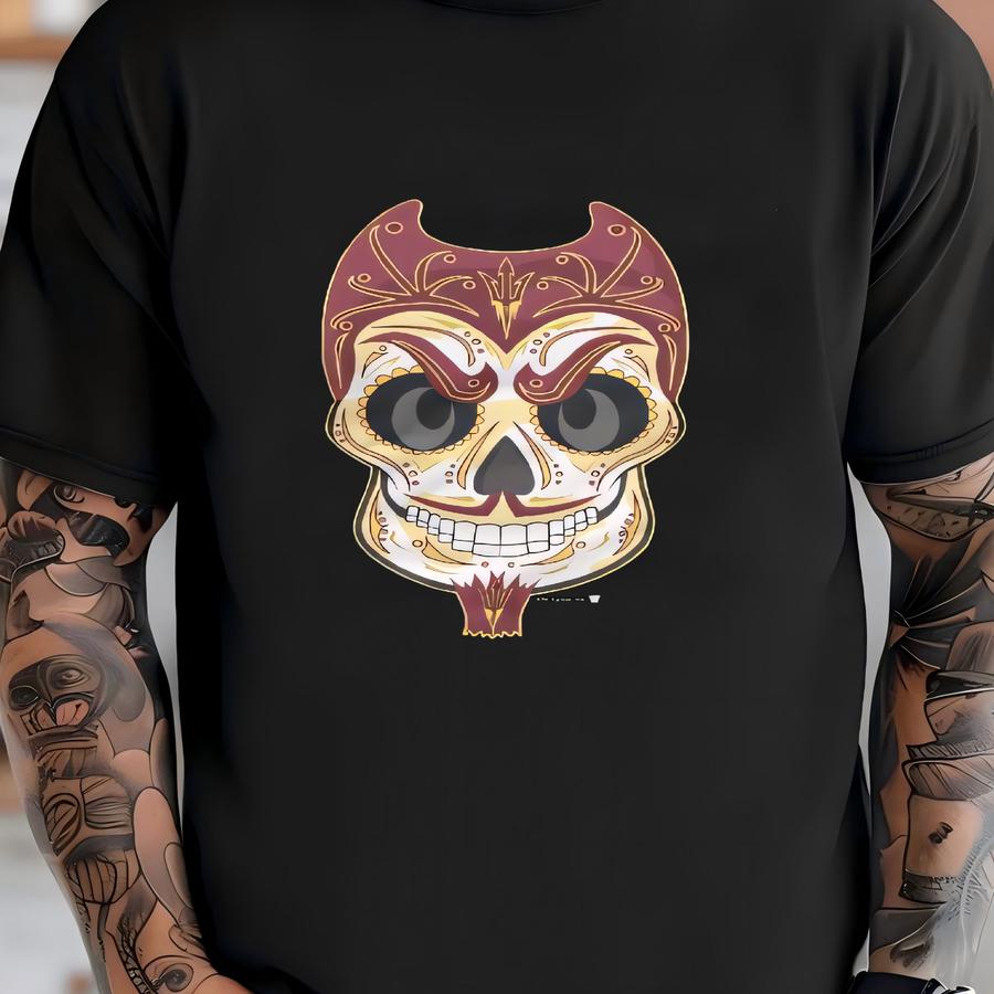 Arizona State Devil Sugar Skull Shirt T-shirt
