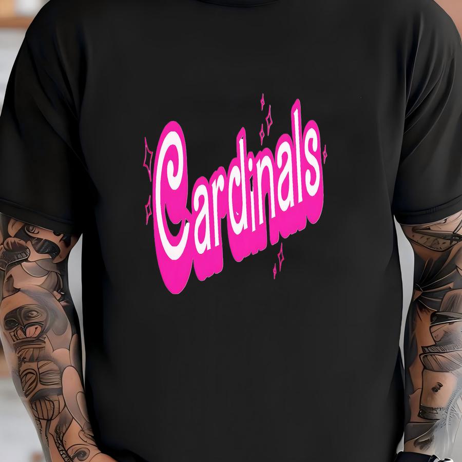 Pink Out Retro Cardinals Mascot Crewneck Sweatshirt Pink Out Football Pink Out Mascot Breast Cancer Pink Out Cardinals Pink Out Game T-shirt