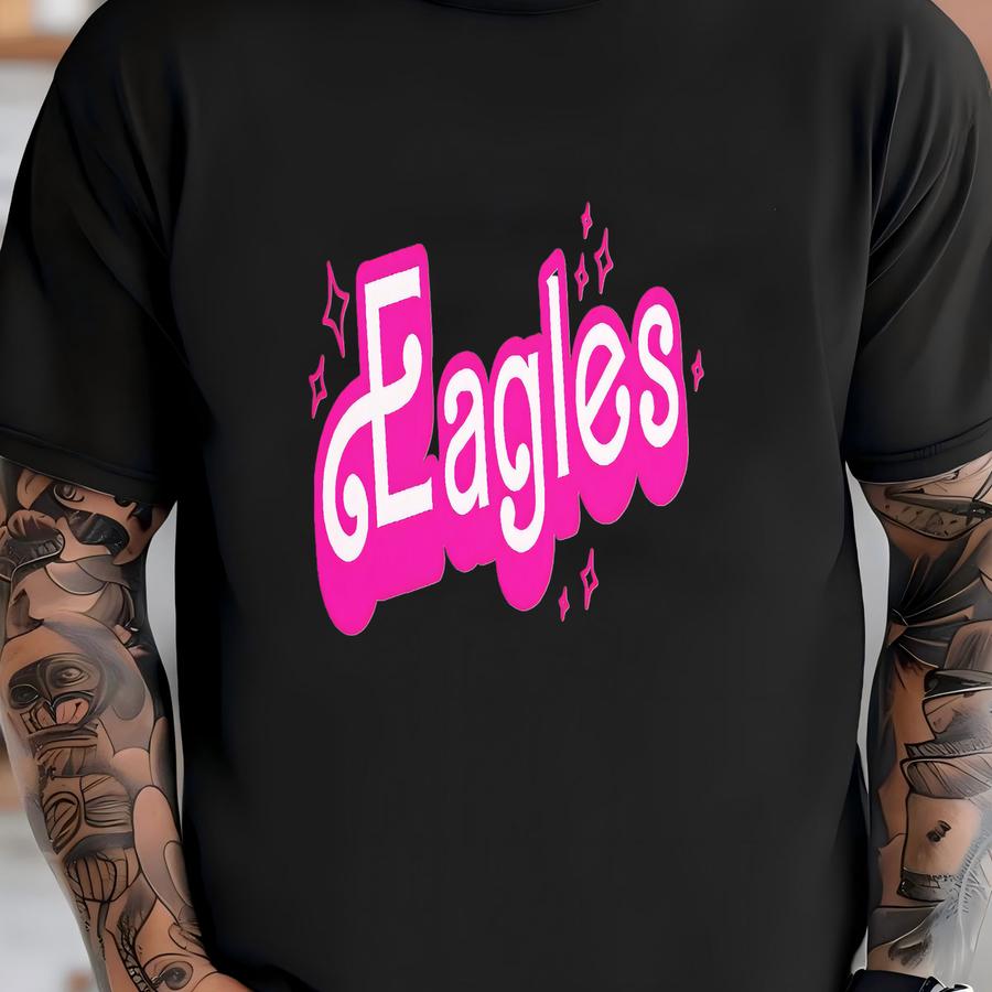 Pink Out Retro Eagles Mascot Crewneck Sweatshirt Pink Out Football Pink Out Mascot Breast Cancer Pink Out Eagles Pink Out Game T-shirt