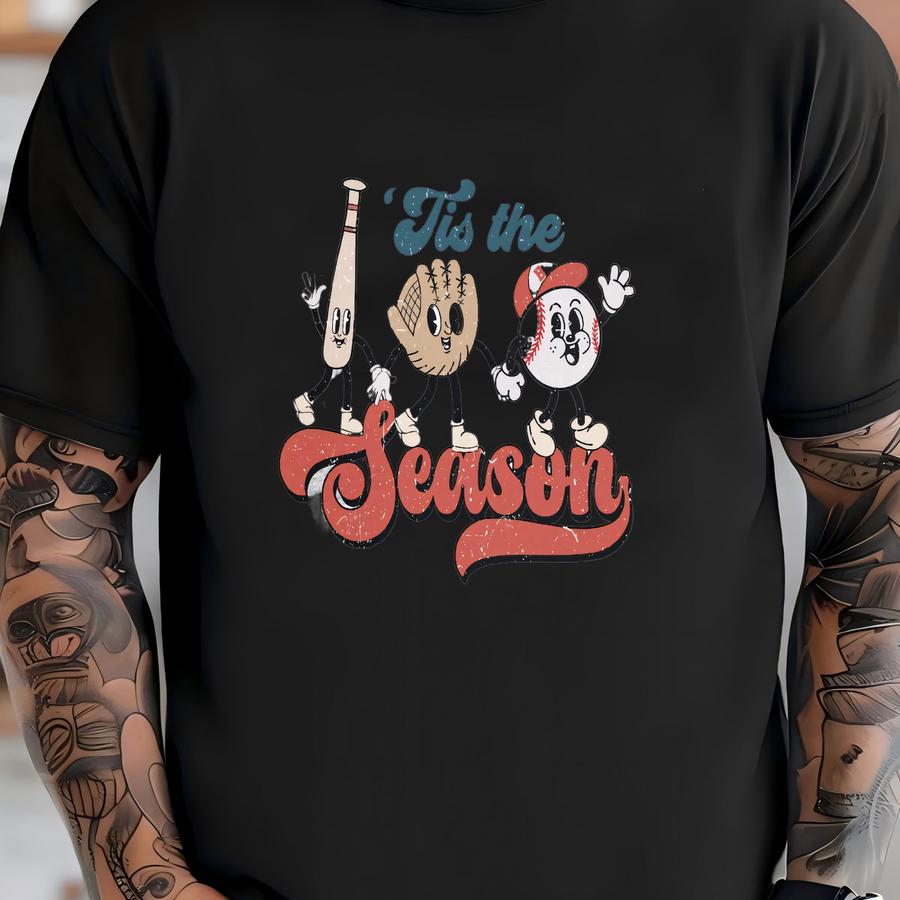 Tis The Season Baseball Season Crewneck Sweatshirt Baseball Season Baseball Mama Baseball Mom Fan Apparel Baseball Team Sport Baseball T-shirt