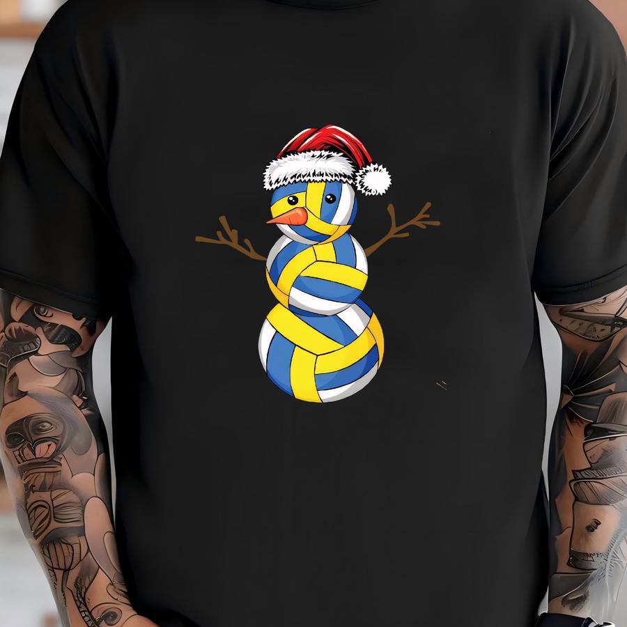 Volleyball Snowman Santa Hoodie, Hoodies, Unisex Men Tees, Long Sve, Tank Top, Sweatshirts, Kids Tee, Kids Hoodie T-shirt