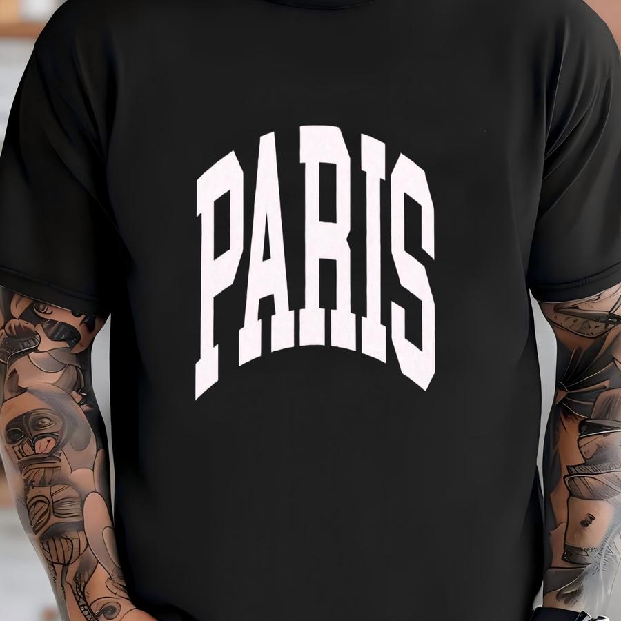 Paris ® Sweatshirt Faded Vintage Aesthetic Paris France Unisex Garment-dyed Minimalist Premium Paris Crewneck T-shirt