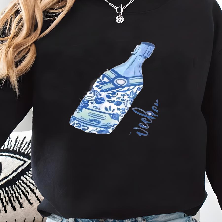 Weekend Ready Petite Champagne Crewneck Sweatshirt, Elegant Girls' Weekend Shirt, Gift For Girlfriend, Gift For Bride Sweatshirt