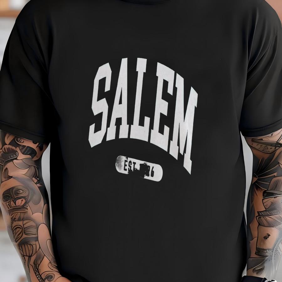 M ® Sweatshirt Faded Vintage Aesthetic M Massachusetts Sweatshirt Unisex Garment-dyed Halloween Crewneck T-shirt