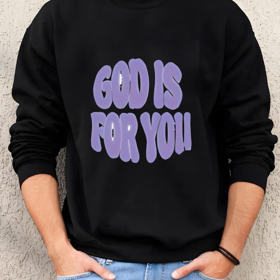 God Is For You Hoodie, God Is For Us, Christian Sweatshirt Hoodie, Christ Centered Gift, Bible Related Hoodie, Christian Encouraging Hoodie Sweatshirt