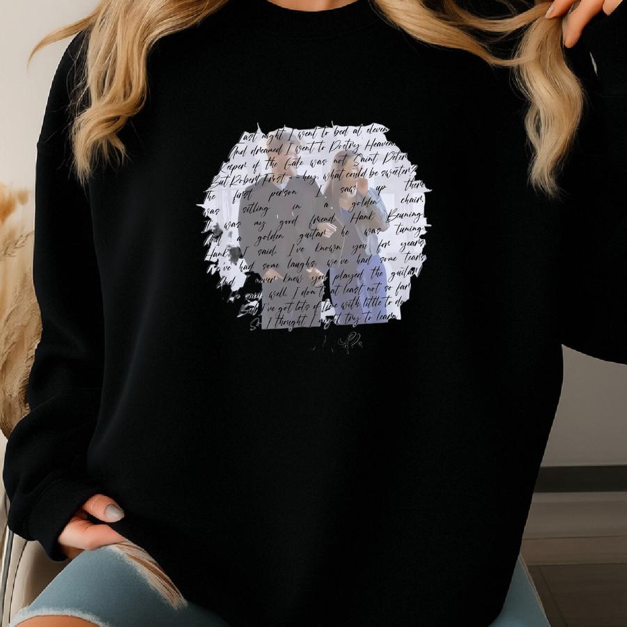 Custom Song Lyric T Shirt, Custom Photo And Text Shirt, Anniversary Gift Shirt, Couple Shirt, Birthday Gift, Gift For Mom Shirt, Wedding Tee Sweatshirt