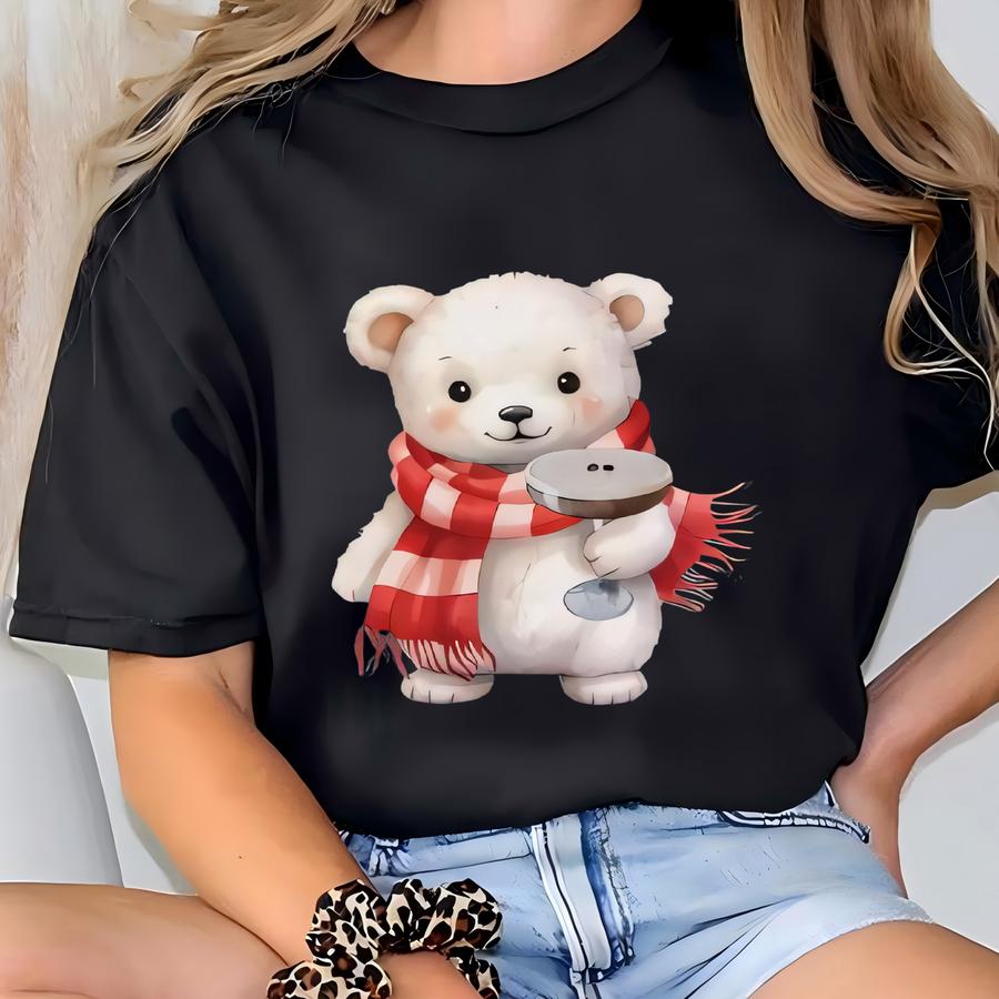 Espresso Martini Sweatshirt, Cute Polar Bear Crewneck, Vintage Polar Bear Martini Crew Neck, Drunk Xmas Sweater Pullover, Christmas Gift T-shirt