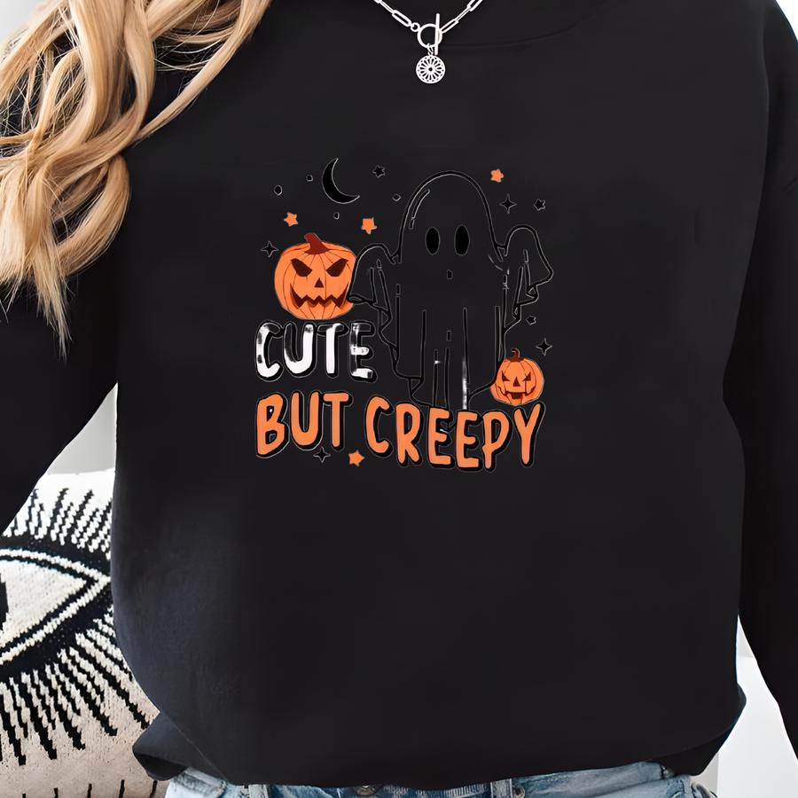 Halloween Toddler Shirt Cute But Creepy Graphic Design Sweatshirt