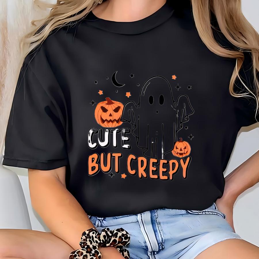 Halloween Toddler Shirt Cute But Creepy Graphic Design T-shirt