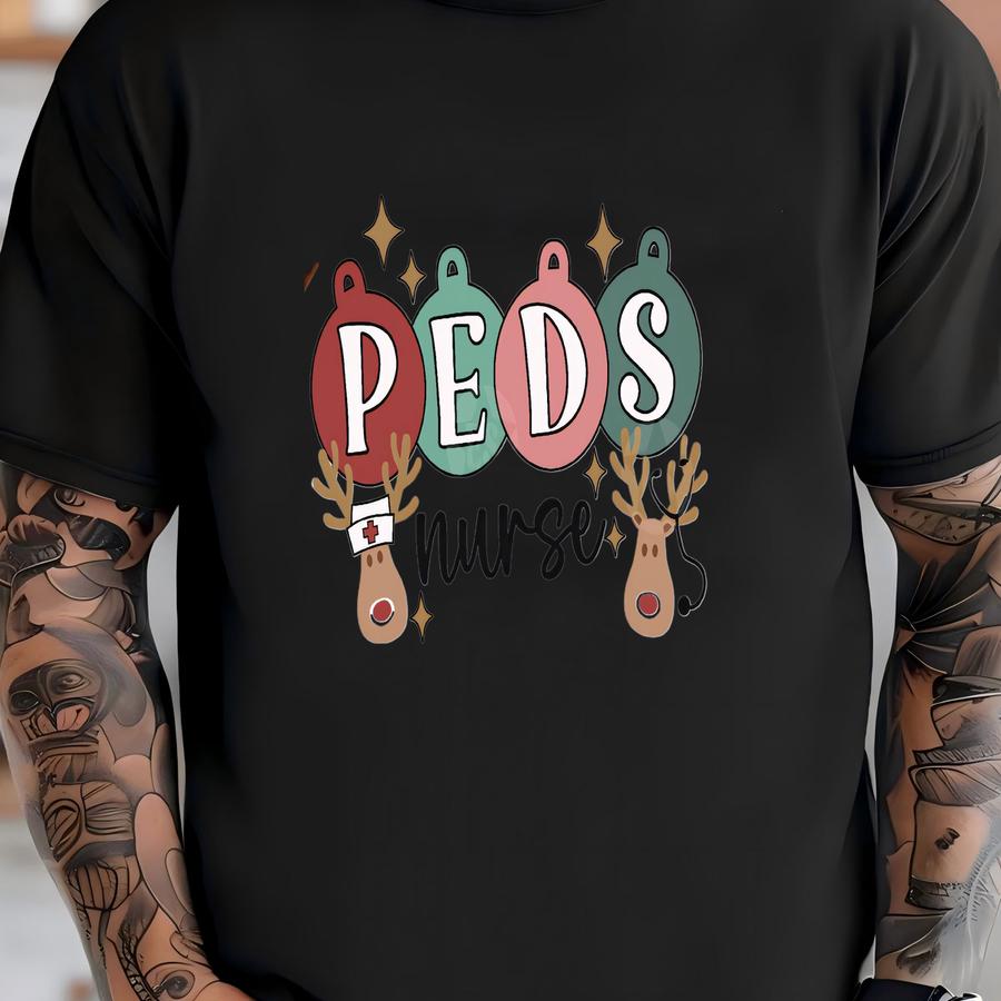 Christmas Pediatric Nurse Png | Pediatric Nurse Christmas Png Peds Christmas Sublimation Design Holiday Peds Png Jolly Peds Nurse Png File T-shirt