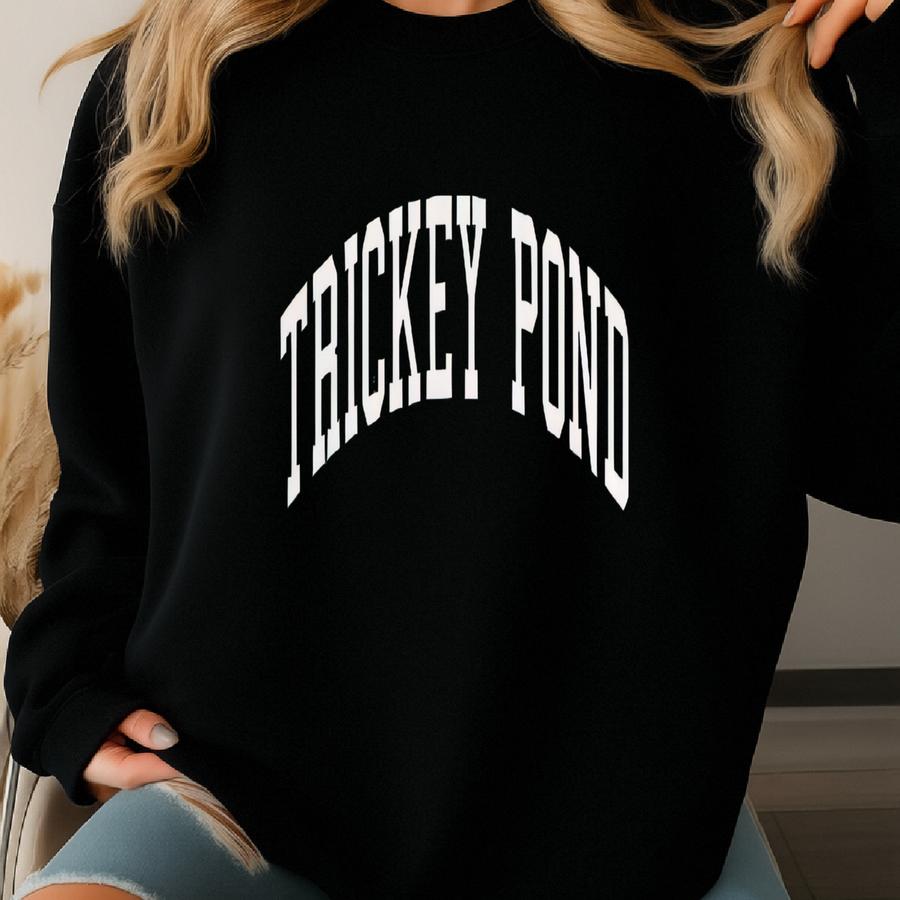Trickey Pond Maine Crewneck Sweatshirt Sweatshirt