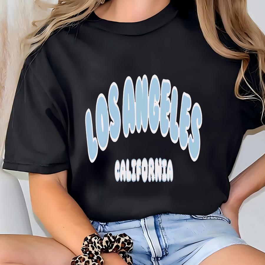 Los Angeles Sweatshirt, Unisex Heavy Blend™ Crewneck Sweatshirt, City Of Angels, La Pullover, California Crewneck, Bubble Letters Shirt, Ca T-shirt