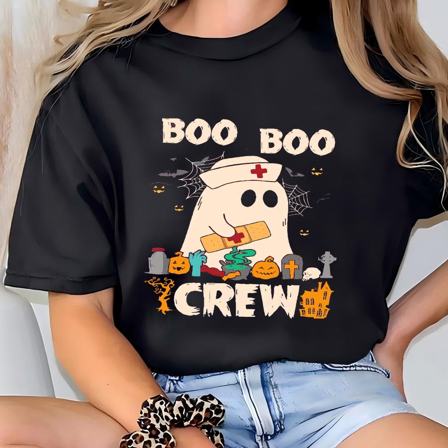 Halloween Nurse Boo Boo Shirts, Boo Shirt, Ghost Shirt, Gift For Nurse, Nurse Fall Tee, Cute Nurse Shirt, Cute Halloween Shirts T-shirt