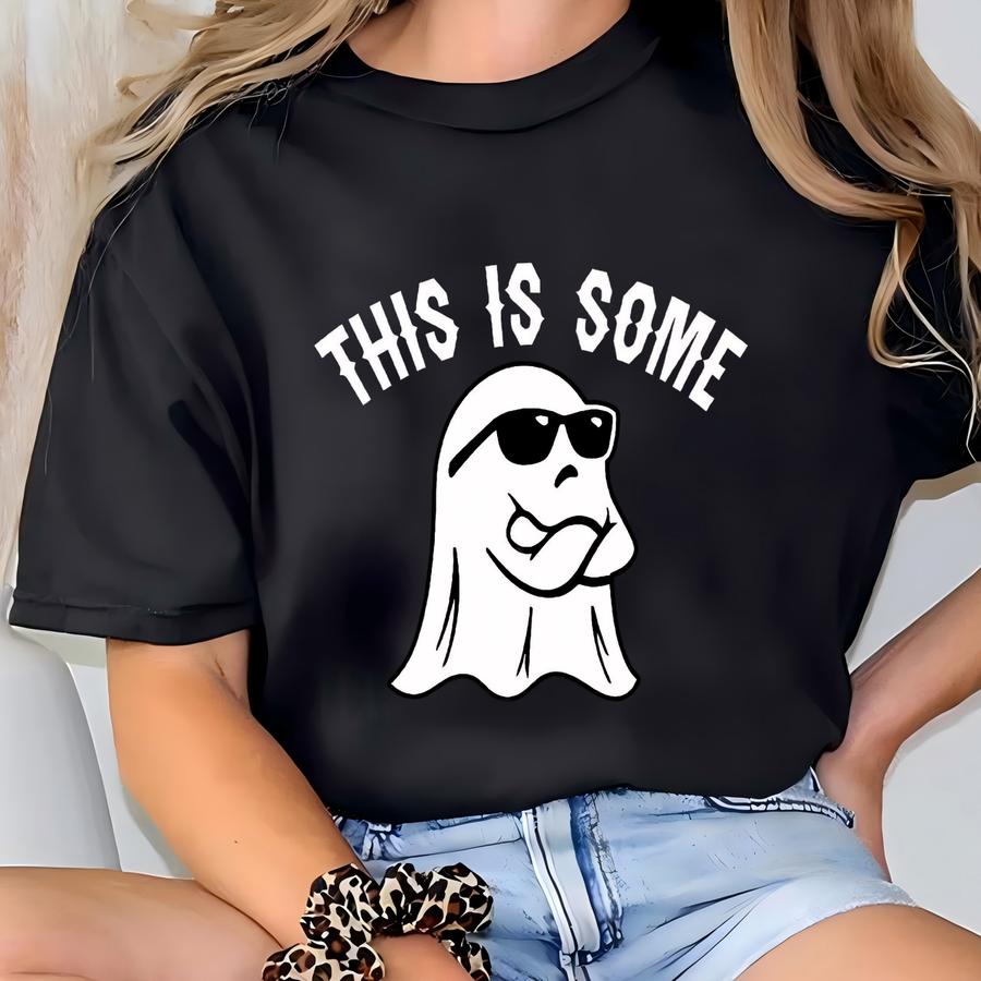 Spooky Halloween Sweatshirt, This Is Some Boo Sheet Sweater, Halloween Gift Hoodie, Spooky Season Shirt, Ghost Halloween Sweatshirt T-shirt