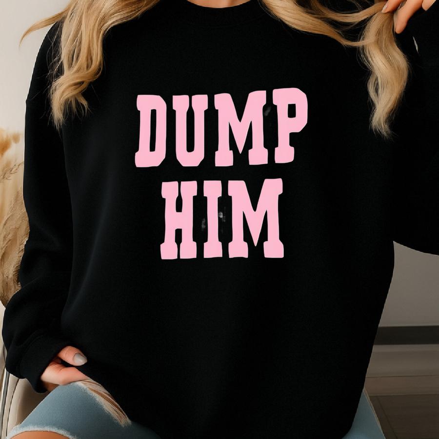 Juicy Inspired Dump Him Y2k Aesthetic Ribbed Cami Sweatshirt