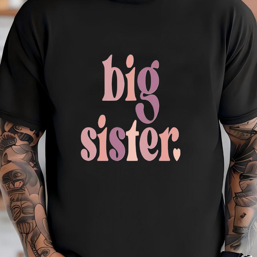 Big Sister Shirt - Big Sister Toddler Shirt - Retro Big Sister Gift - Announcement Big Sister T-shirt