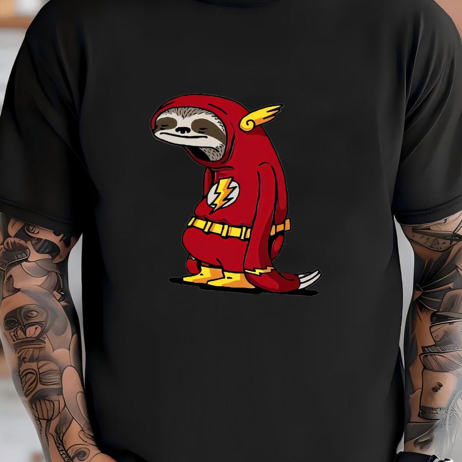 Funny Flash Sloth Hoodie, Lightning Fast Sloth Gift, Birthday Gift, Super Sloth Funny Children Child Boys Girls Shirt, Animal Lover Shirt, T-shirt