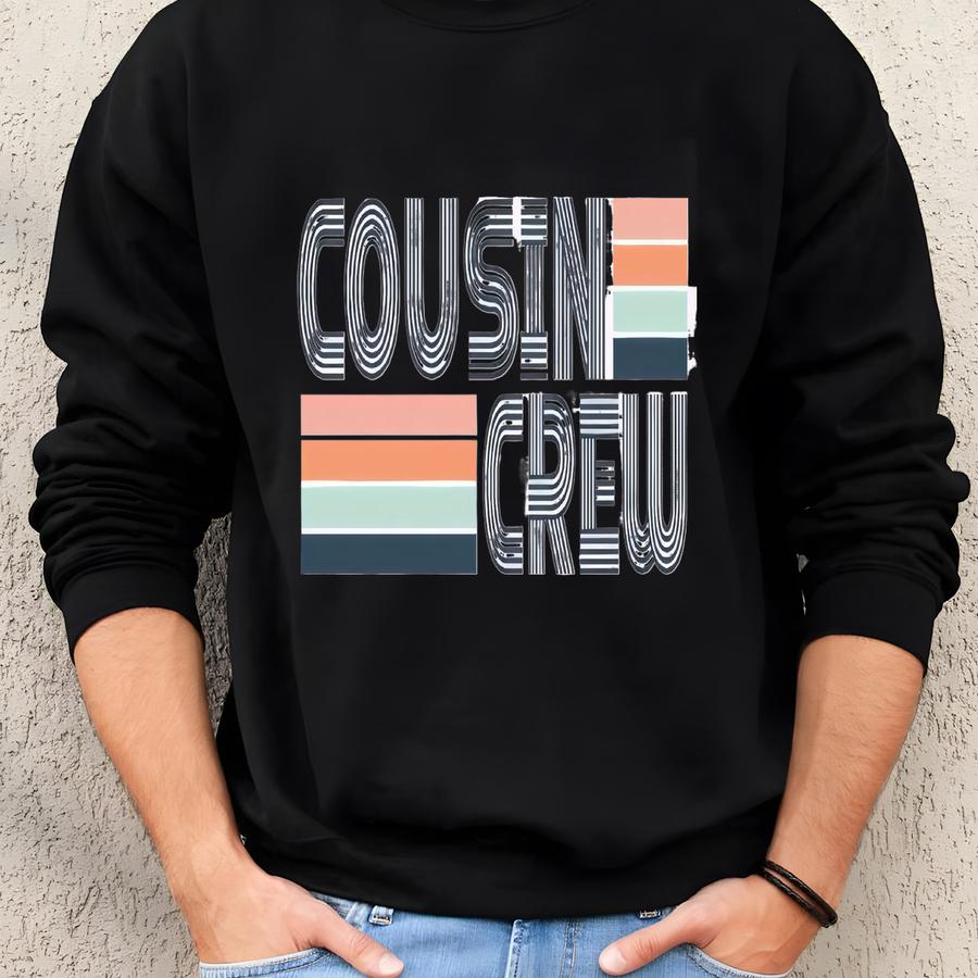 Cousin Crew Kids Shirt - Retro Cousin Crew Toddler Tee - Cute Natural Cousin Kids Tee Sweatshirt