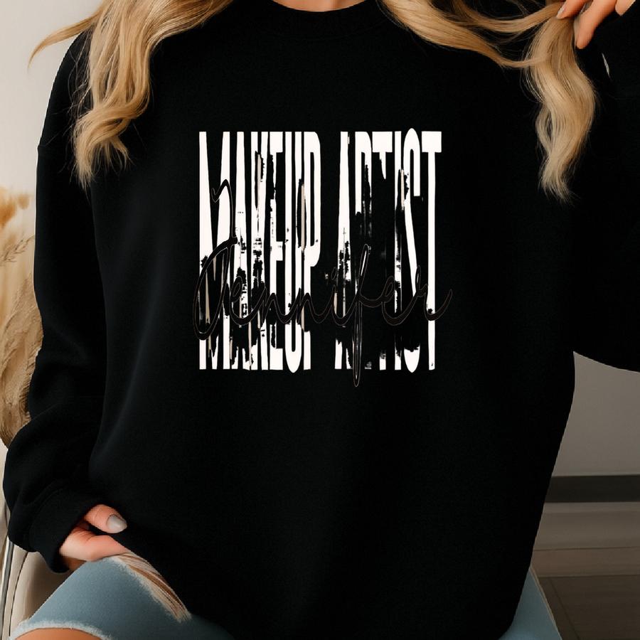 Personalized Makeup Artist Shirt, Sweatshirt, Hoodie, Long Sve, Gift, Custom Name Permanent Makeup Artist, Pma, Brow Tech Sweatshirt