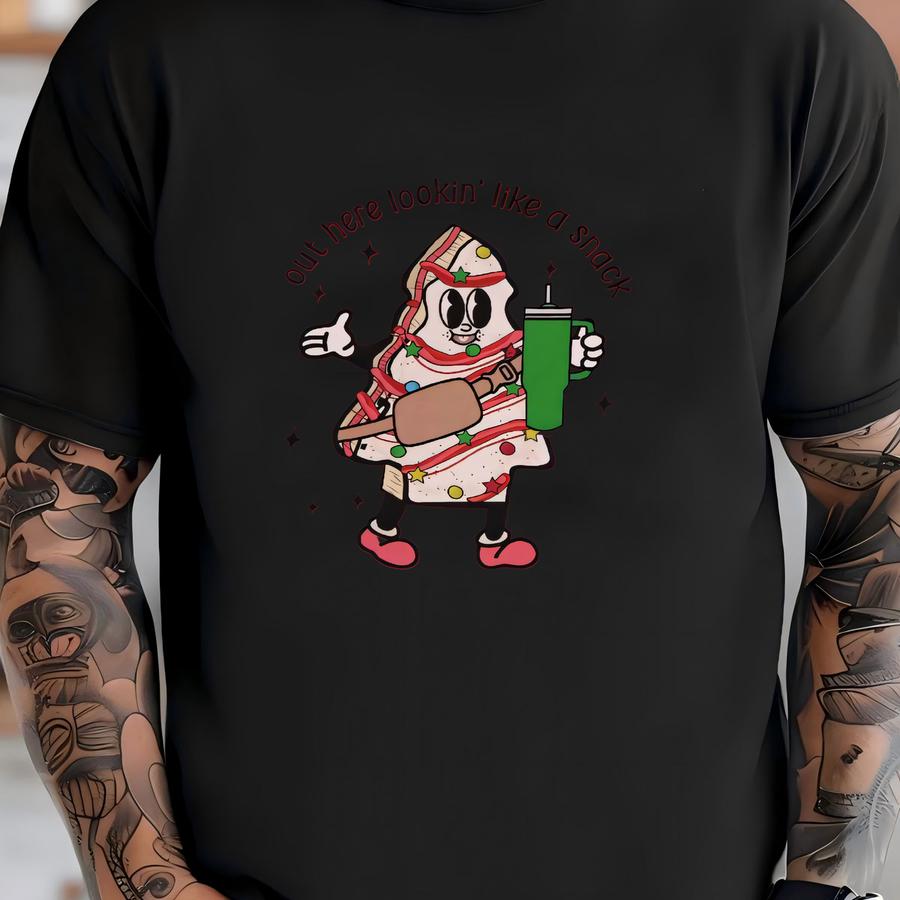 Christmas Tree Cake Hoodie: Funny Holiday Snack Sweatshirt T-shirt