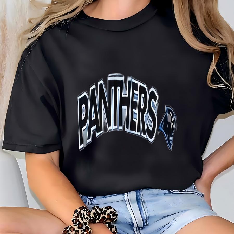 90s Carolina Panthers Sweatshirt Y Logo Grey Color Men’s L T-shirt