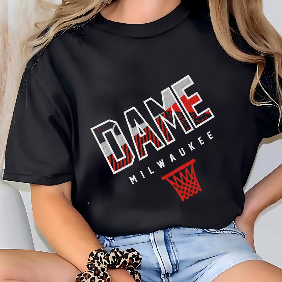 Dame Milwaukee Basketball Throwback Tee Shirt Green T-shirt