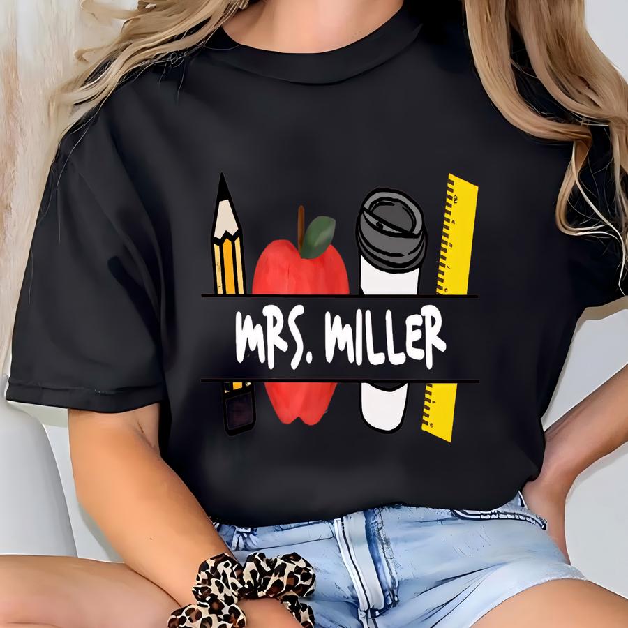 Personalized Name Teacher Shirt, Custom Name Teacher Sweatshirt, Teacher Gift Shirt, Pre-k Teacher Shirt, Teacher Life Shirt, Teacher Tee T-shirt