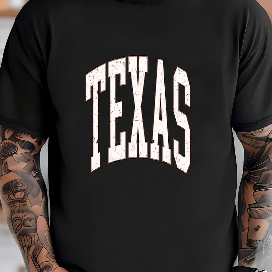 Texas ® Tshirt Faded Vintage Aesthetic Minimalist Texas Retro Style Texas Tee Unisex Premium Game Day Texas Tshirt T-shirt