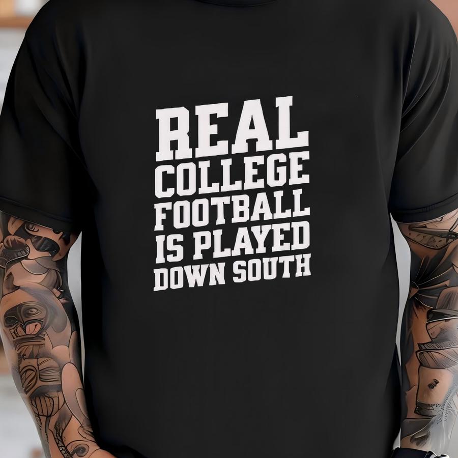 Real Cfb Is Played Down South - Champion Premium Hoodie -southern Football, Cfb Fans, Georgia, Florida, Louisiana, Texas T-shirt