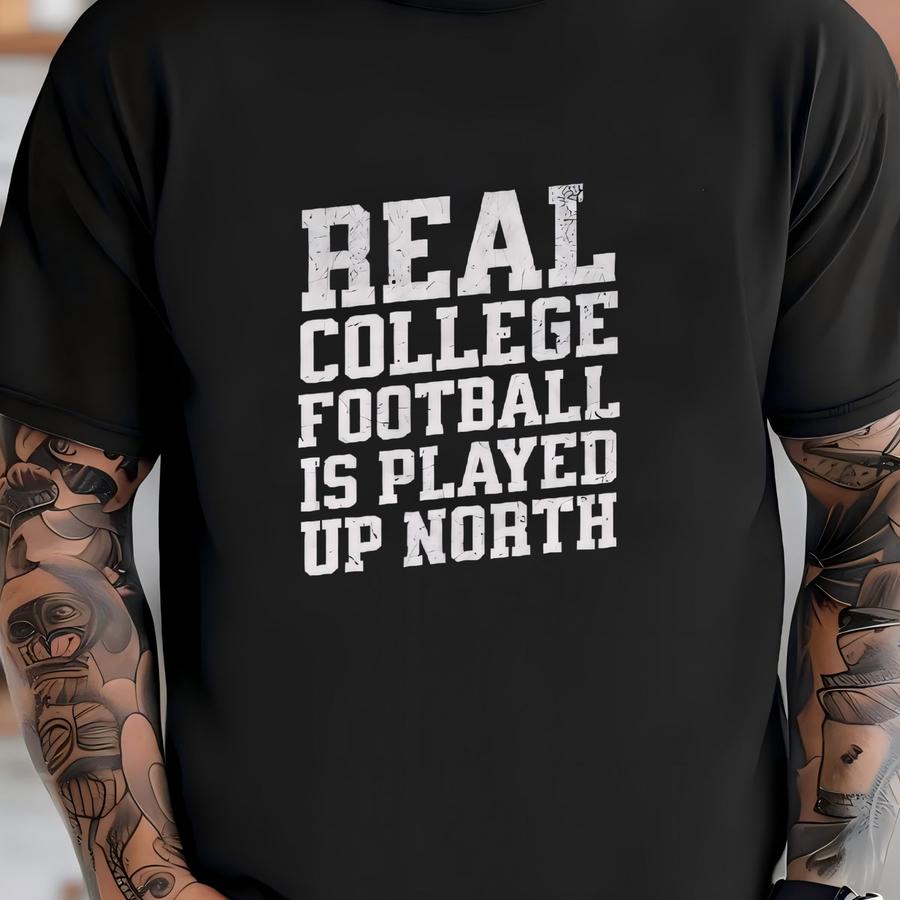 Real Cfb Is Played Up North - Faded - Ultra Cotton Long Sve Hoodie T-shirt