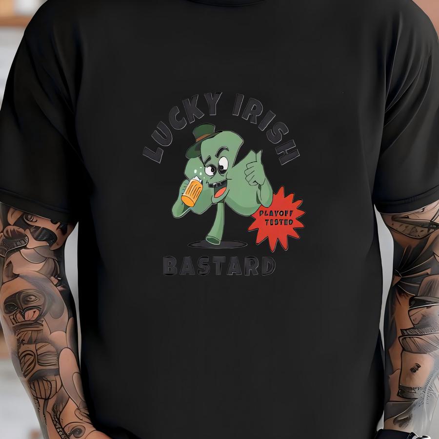 Lucky Irish Bastard - Ultra Cotton Long Sve Hoodie, , Irish, College, Football Fans, Alumni, University, Playoffs, South Bend T-shirt