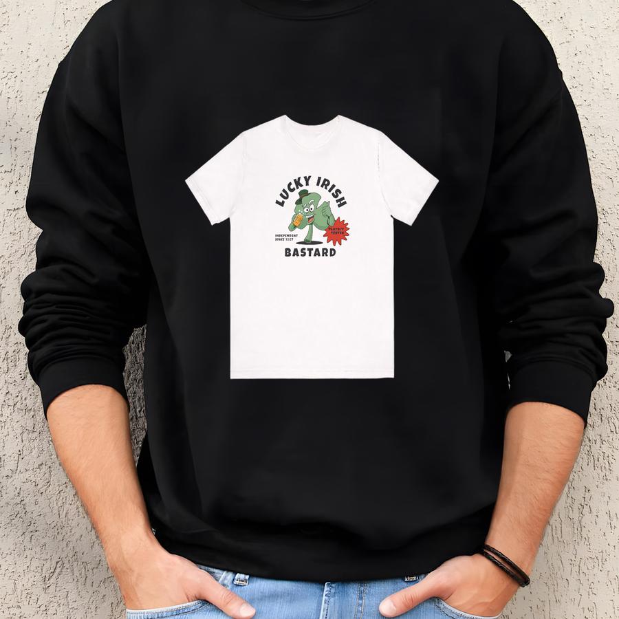 Lucky Irish Bastard - Unisex Short Sve T-shirt, , Irish, College, Football Fans, Alumni, University, Playoffs, South Bend Sweatshirt
