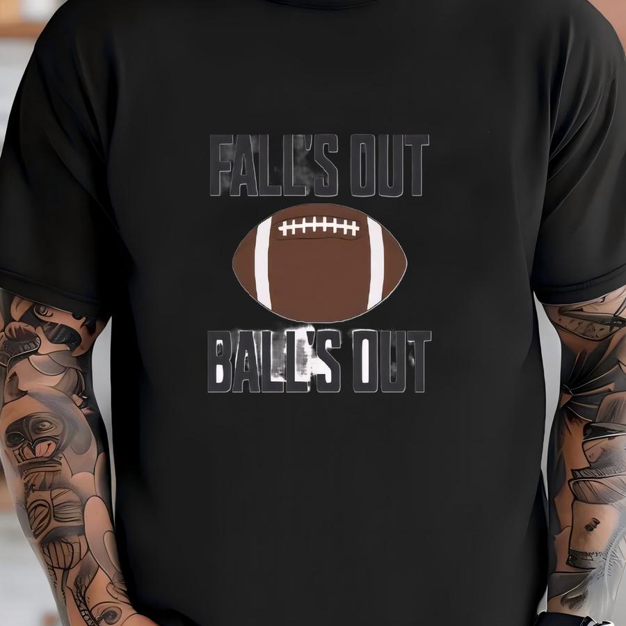 Fall's Out, Ball's Out - Ultra Cotton Long Sve Hoodie For Sports Football Fans, Fall Gameday Funny Dad Tee T-shirt