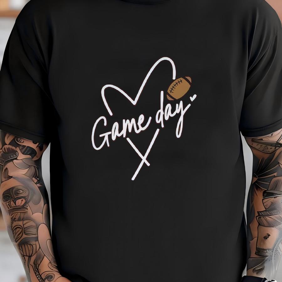 Game Day Heart - Ultra Cotton Long Sve Hoodie T-shirt