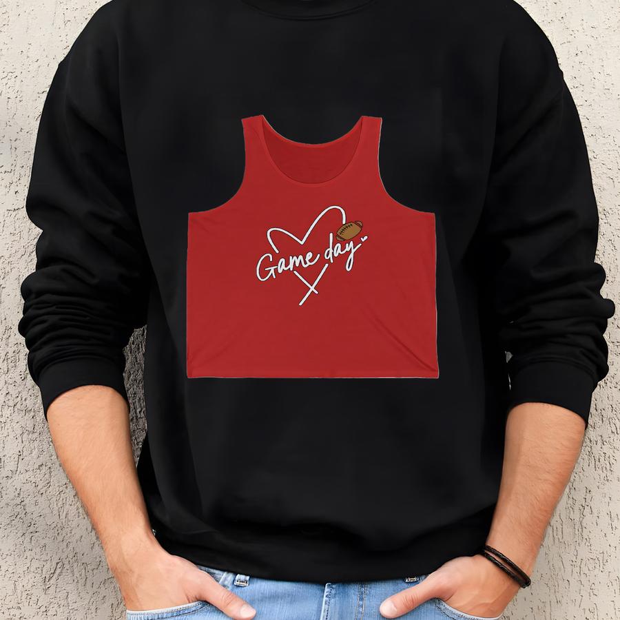 Game Day Heart - Women's Tank Top Sweatshirt Game Day Heart - Women's Tank Top Sweatshirt