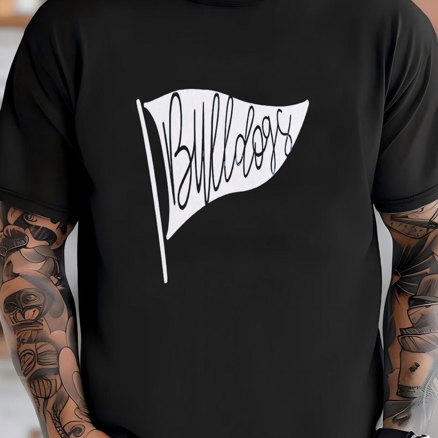 Bulldogs Sweatshirt ® Faded Vintage Aesthetic Bulldogs Pennant Bulldogs Football Game Day Bulldogs Fan Unisex Sweatshirt T-shirt