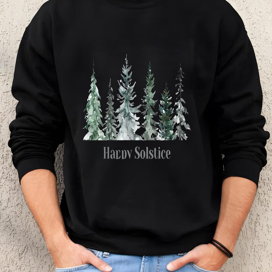 Happy Solstice Holiday Unisex Jersey Short Sve Tee Sweatshirt