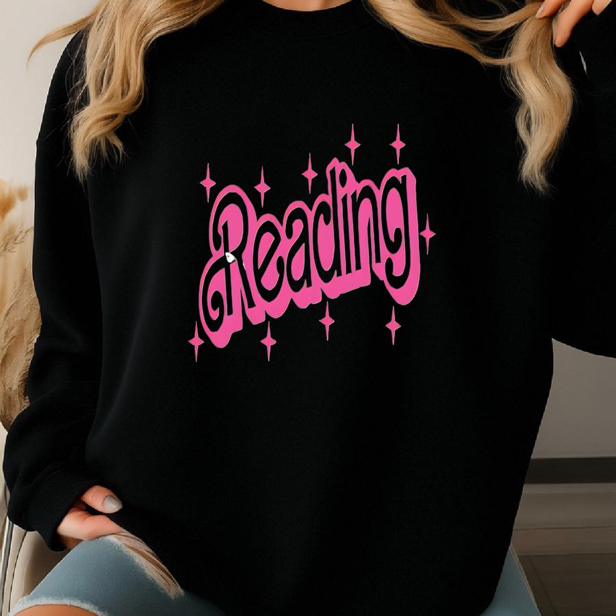 Girl B Doll Reading Shirt, Reading Shirt, Reading , Reading Shirt, Librarian Shirt, Library Shirt, Library  Sweatshirt