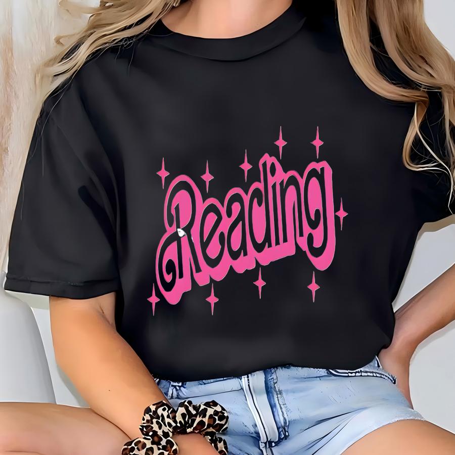 Girl B Doll Reading Shirt, Reading Shirt, Reading , Reading Shirt, Librarian Shirt, Library Shirt, Library  T-shirt