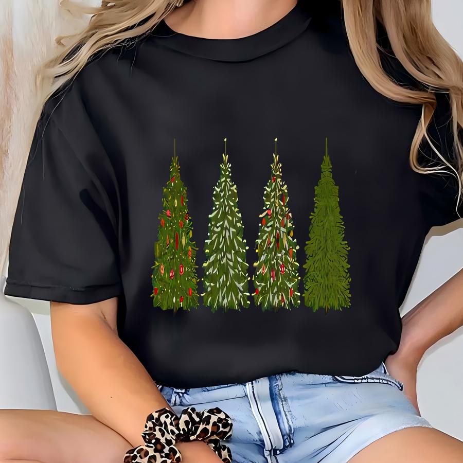 Christmas Tree Sweatshirt, Unisex Heavy Blend™ Crewneck Sweatshirt, Fir Trees, Holiday Crewneck, Christmas Pullover, Vintage Xmas Crewneck T-shirt