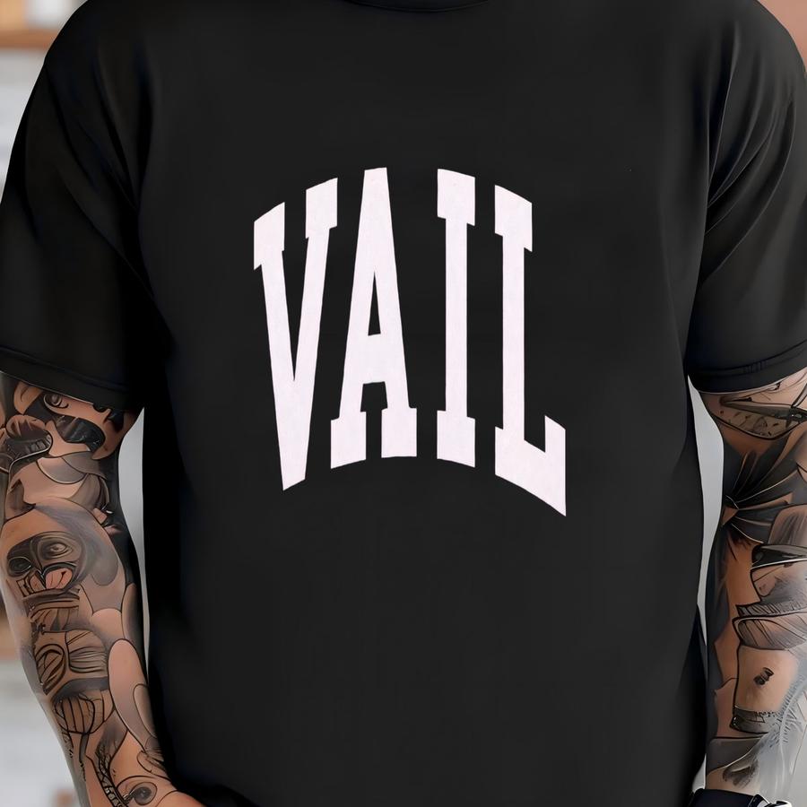 Vail ® Sweatshirt Faded Vintage Aesthetic Ski Vail Colorado Crewneck Varsity Style Minimalist Unisex Premium Sweatshirt T-shirt