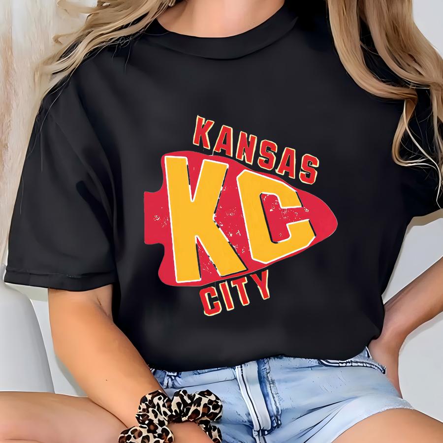 Vintage Kansas City Football Sweatshirt, Classic Style Kansas City Football Sweater, Kansas City Football Crewneck, Kansas City Gift For Her T-shirt