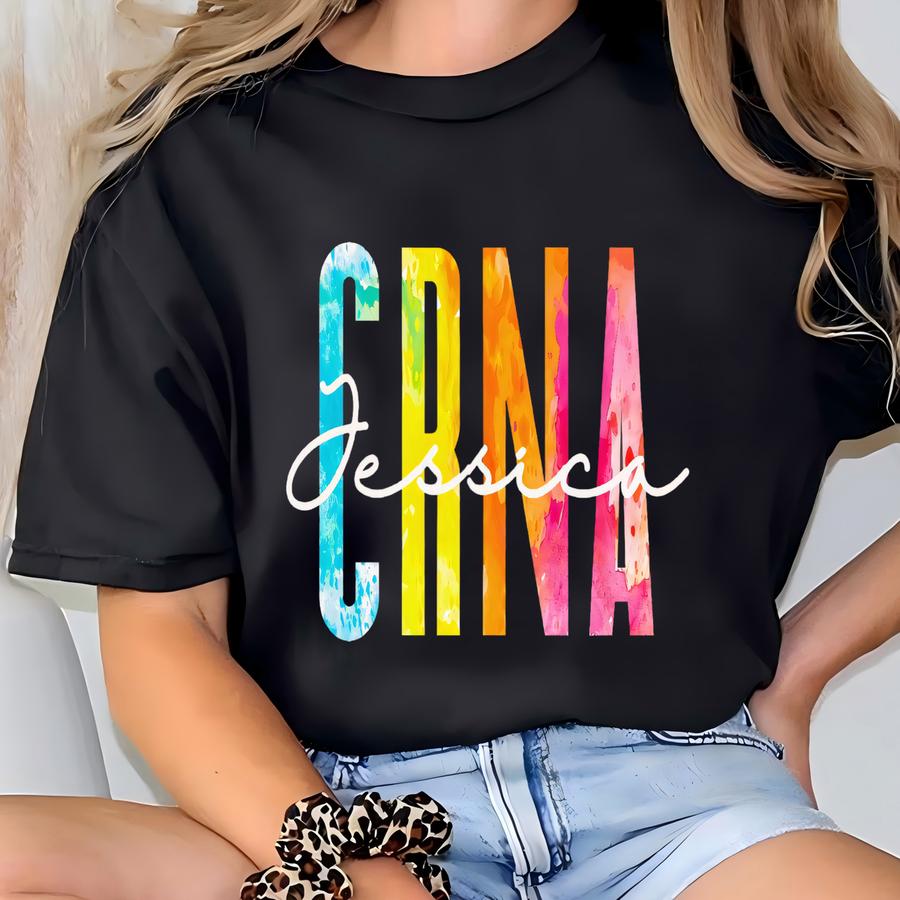 Custom Crna Shirt, Sweatshirt, Hoodie, Long Sve, Gift, Personalized Certified Registered Nurse Anesthetist, Anesthesia T-shirt