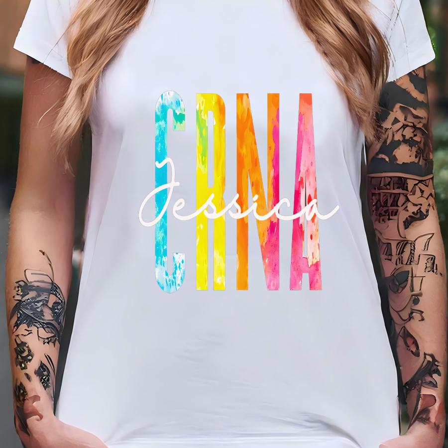 Custom Crna Shirt, Sweatshirt, Hoodie, Long Sve, Gift, Personalized Certified Registered Nurse Anesthetist, Anesthesia T-shirt