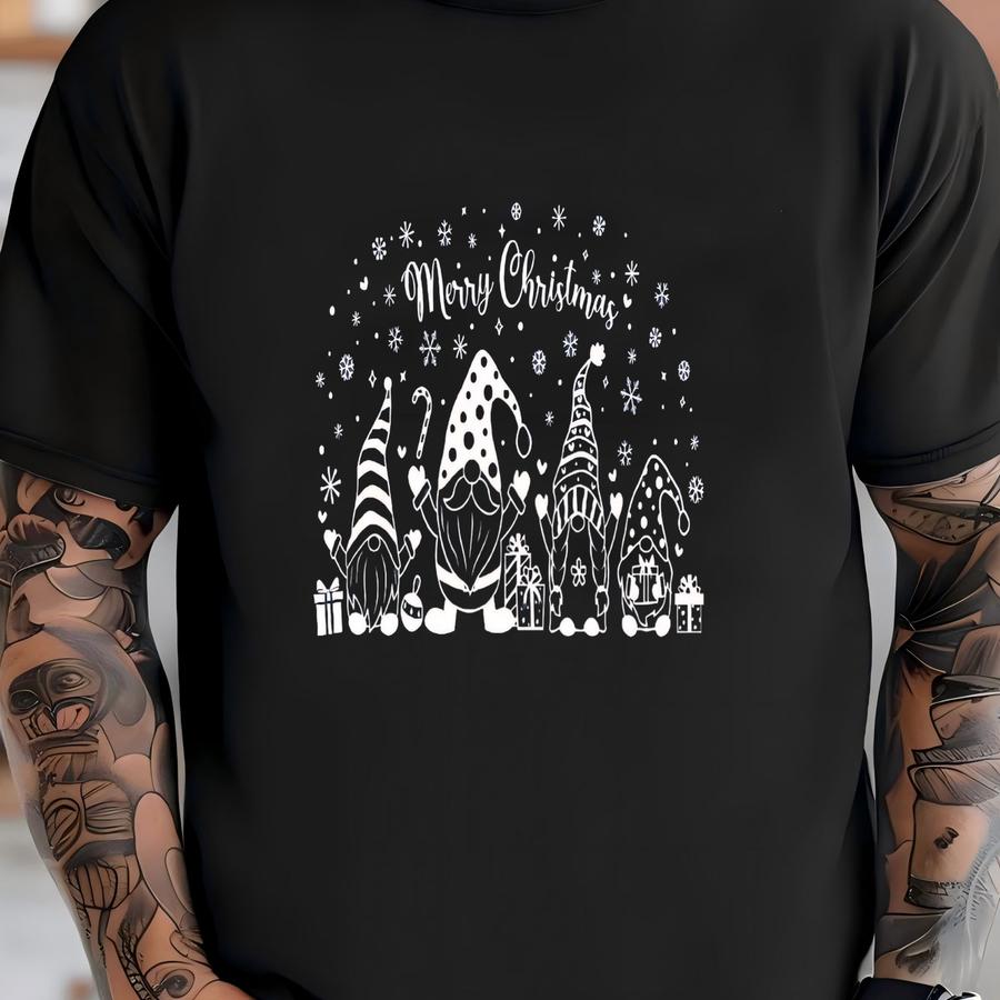 Christmas Gnomes Long Sve Tee: Unisex Holiday Shirt T-shirt
